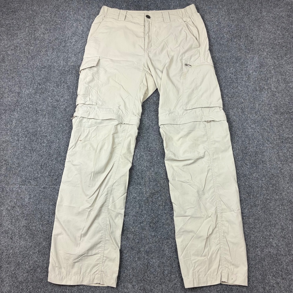 Columbia Mens Size 30x30 Convertible Cargo Pants Tan Hiking Shorts Omni-Shade
